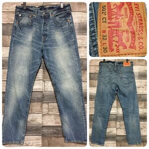 Levi's 501 CT Custom Tapered Jeans Men's 32x30 Blue Denim Button Fly 100% Cotton